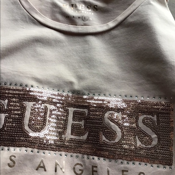 SOLD - Guess Sequin Logo Pink Tee - NWT - Picture 5 of 12
